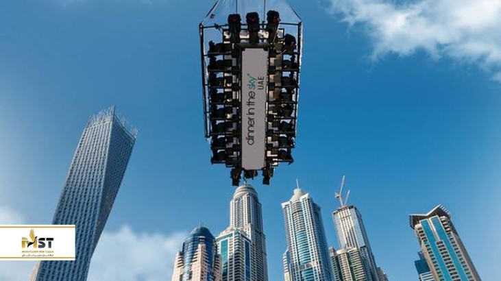 نوش جان کردن غذا بر فراز آسمان دبی