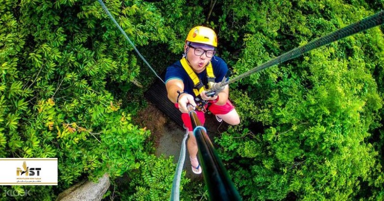 تجربه هیجان‌انگیز زیپ‌لاین در سفر به پاتایا