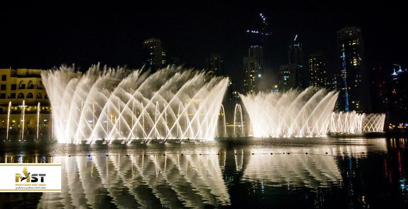 نورپردازی ویژه آبنمای موزیکال دبی