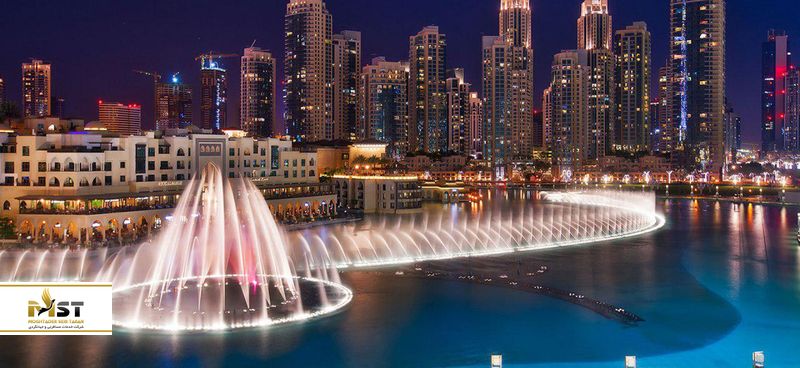 یکی از آبنماهای موزیکال دبی