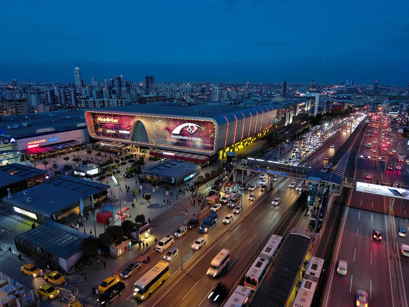 نمای هوایی از مرکز خرید مارمارا پارک استانبول