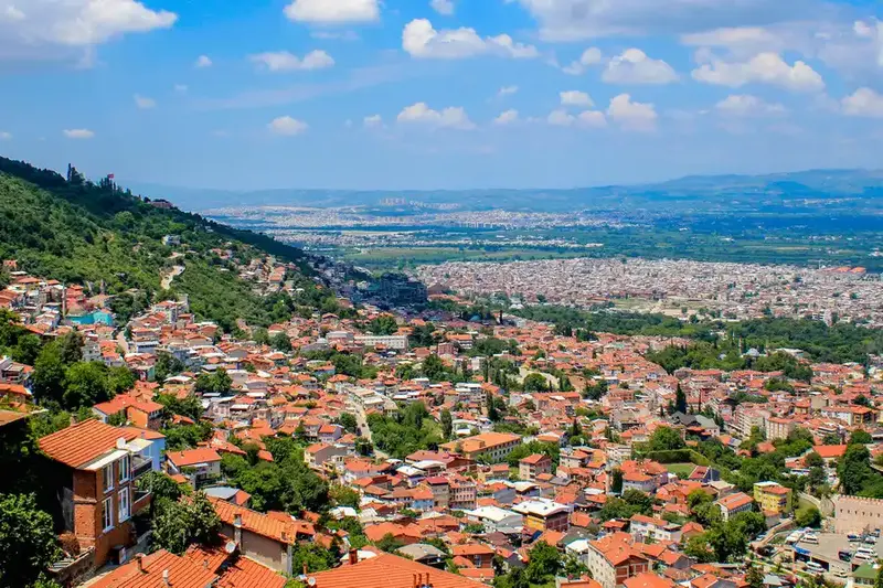 نمای هوایی از شهر بورسا