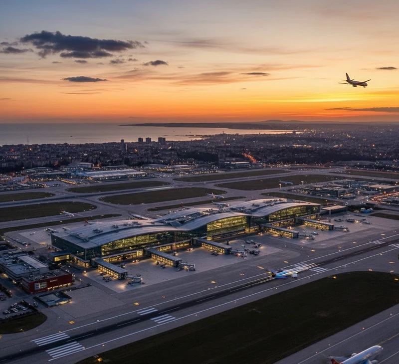 نمای هوایی از فرودگاه بین&zwnj;المللی جدید استانبول