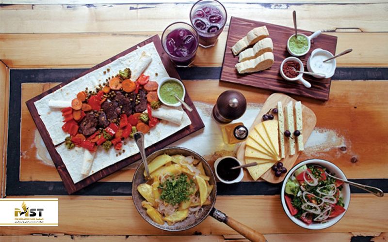 غذای رستوران ezo در تفلیس